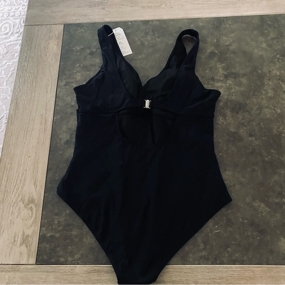 Women's One Piece Swimsuit Ruched Tummy Control  Slimming Push Up V Neck - Picture 9 of 13